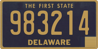 DE license plate 983214