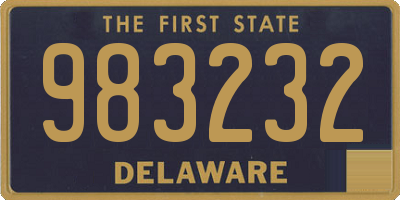 DE license plate 983232