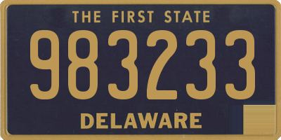 DE license plate 983233