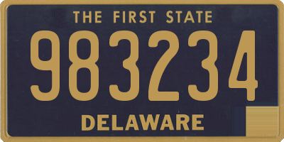 DE license plate 983234