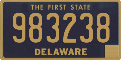 DE license plate 983238