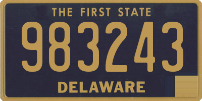 DE license plate 983243