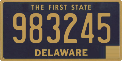 DE license plate 983245