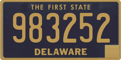 DE license plate 983252