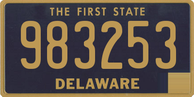 DE license plate 983253