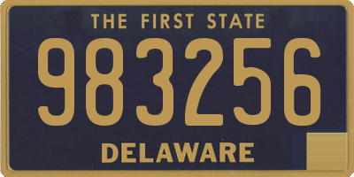 DE license plate 983256