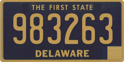 DE license plate 983263