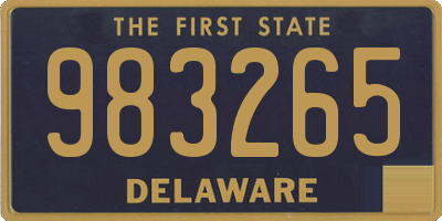 DE license plate 983265