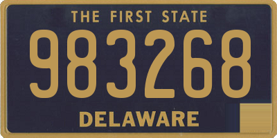 DE license plate 983268