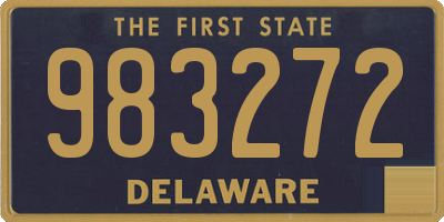 DE license plate 983272