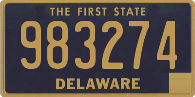 DE license plate 983274