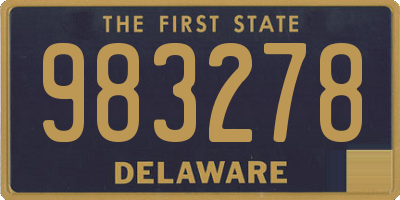 DE license plate 983278