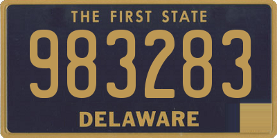 DE license plate 983283