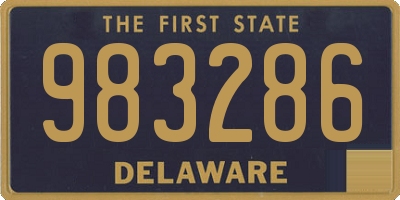 DE license plate 983286