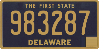 DE license plate 983287