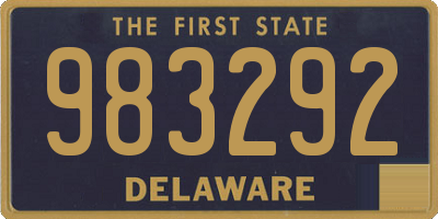 DE license plate 983292