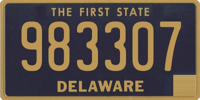 DE license plate 983307