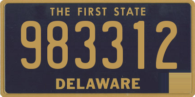 DE license plate 983312