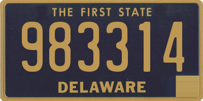 DE license plate 983314