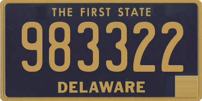 DE license plate 983322