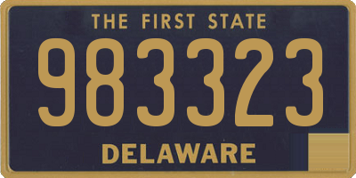 DE license plate 983323