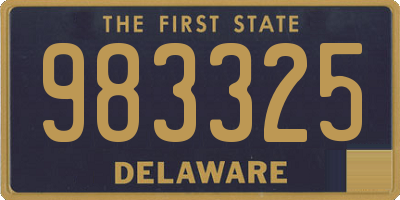 DE license plate 983325