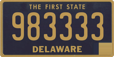 DE license plate 983333