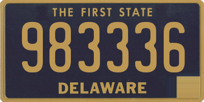 DE license plate 983336