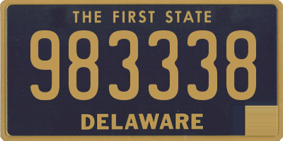 DE license plate 983338