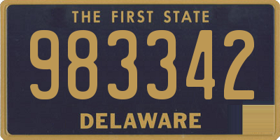 DE license plate 983342