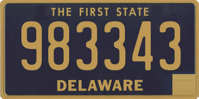 DE license plate 983343