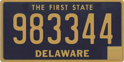 DE license plate 983344