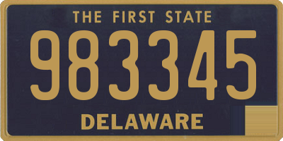 DE license plate 983345