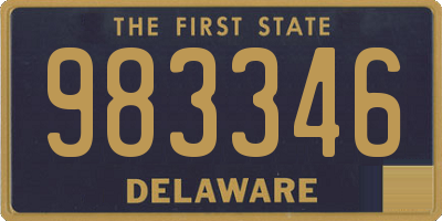 DE license plate 983346