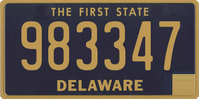 DE license plate 983347