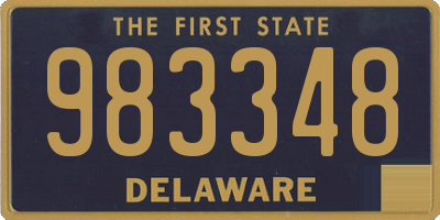 DE license plate 983348