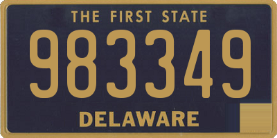 DE license plate 983349