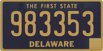 DE license plate 983353