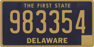 DE license plate 983354