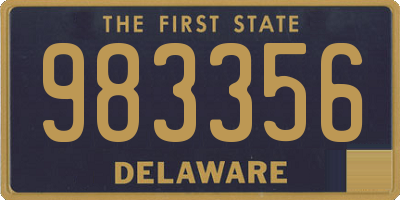 DE license plate 983356