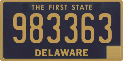 DE license plate 983363