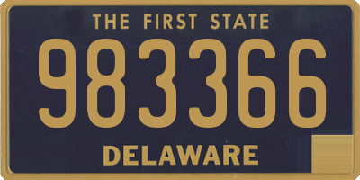 DE license plate 983366