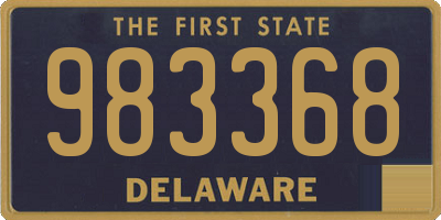 DE license plate 983368