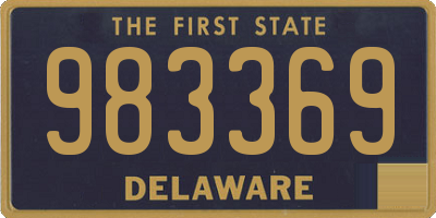 DE license plate 983369