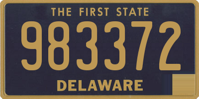 DE license plate 983372