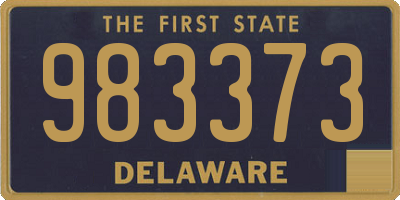 DE license plate 983373