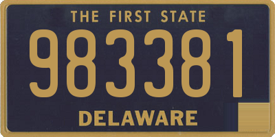 DE license plate 983381