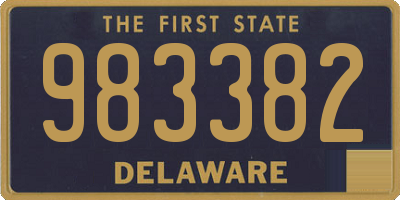 DE license plate 983382