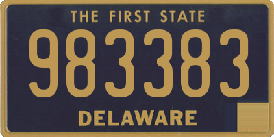 DE license plate 983383