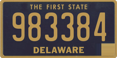 DE license plate 983384